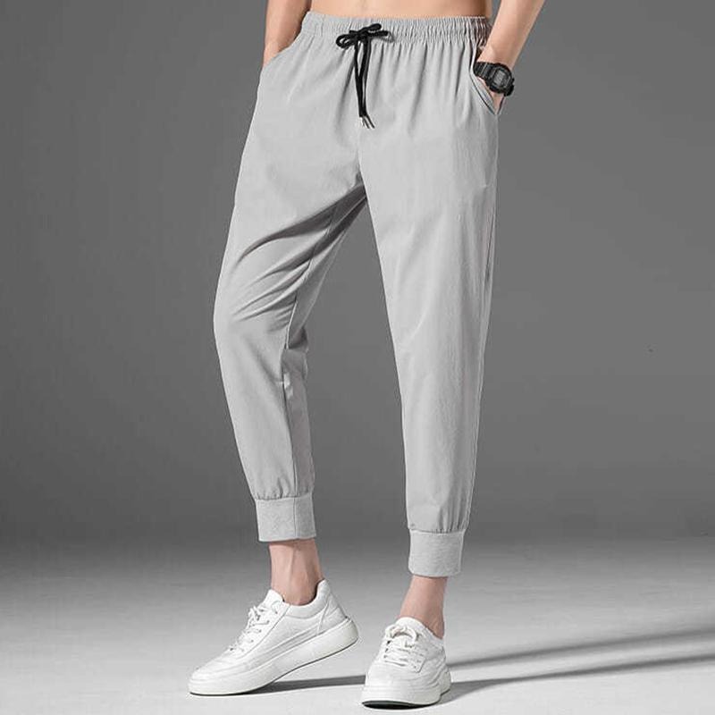 【D.studio】韓版夏季薄款透氣束腳運動褲 寬褲 褲子 男裝【P239】-細節圖8