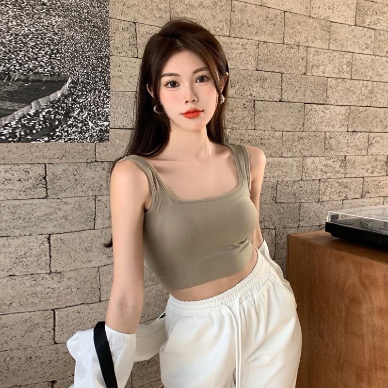 【D.studio】韓版U型美背外穿內搭高彈性運動背心 小可愛 背心 衣服 女裝 上衣【V167】-細節圖3