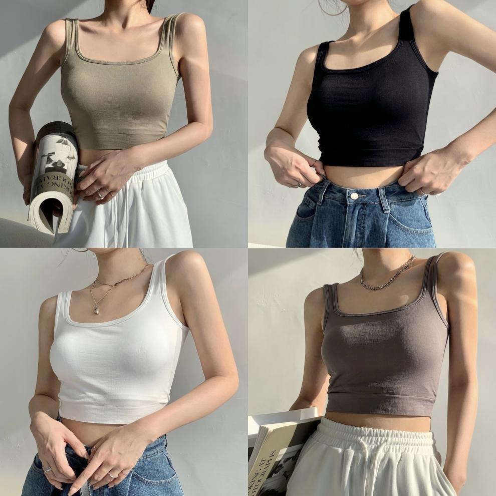 【D.studio】韓版U型美背外穿內搭高彈性運動背心 小可愛 背心 衣服 女裝 上衣【V167】-細節圖9