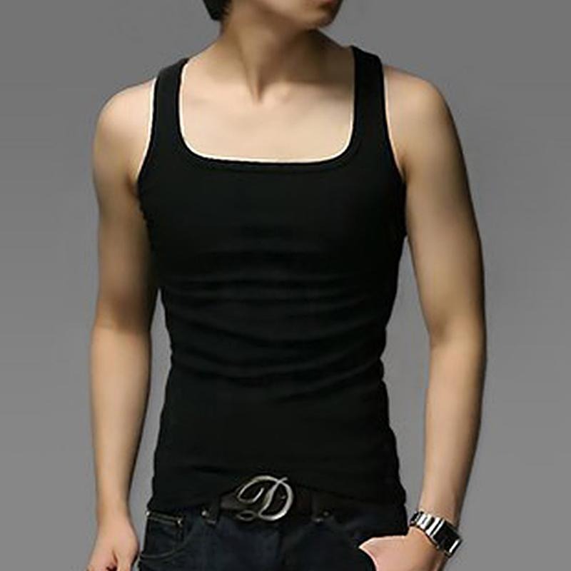 【D.studio】韓版方領素色休閒背心 背心 衣服 男裝 上衣【V309】-細節圖3