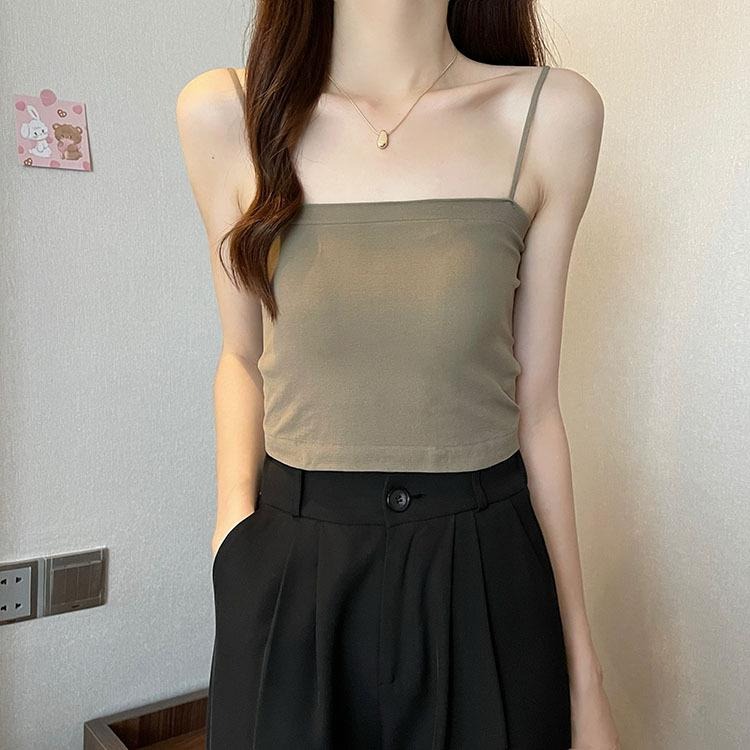 【D.studio】韓版吊帶美背一體帶胸墊背心 小可愛 背心 衣服 女裝 上衣【V154】-細節圖3