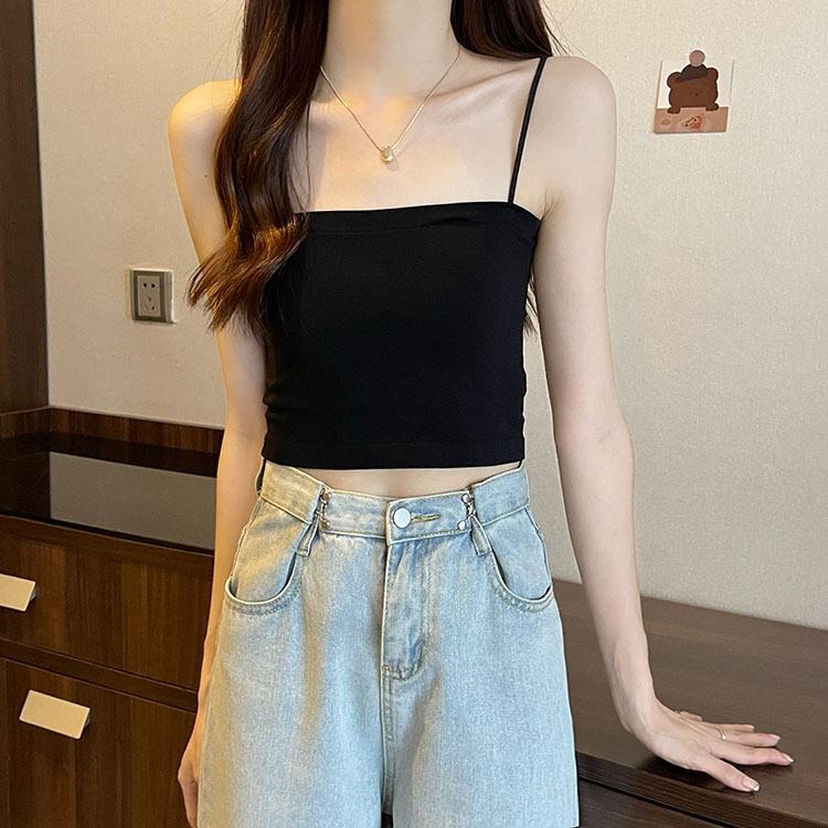 【D.studio】韓版吊帶美背一體帶胸墊背心 小可愛 背心 衣服 女裝 上衣【V154】-細節圖4