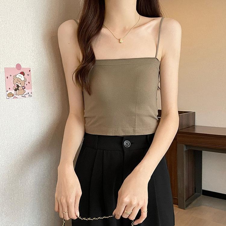 【D.studio】韓版吊帶美背一體帶胸墊背心 小可愛 背心 衣服 女裝 上衣【V154】-細節圖5