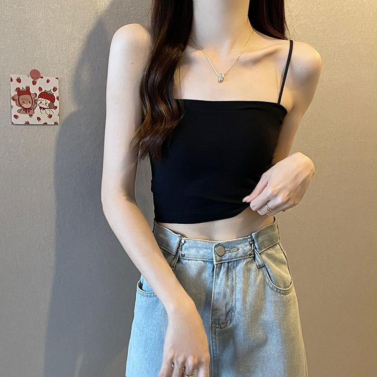 【D.studio】韓版吊帶美背一體帶胸墊背心 小可愛 背心 衣服 女裝 上衣【V154】-細節圖7