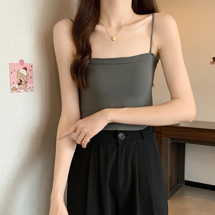 【D.studio】韓版吊帶美背一體帶胸墊背心 小可愛 背心 衣服 女裝 上衣【V154】-細節圖8