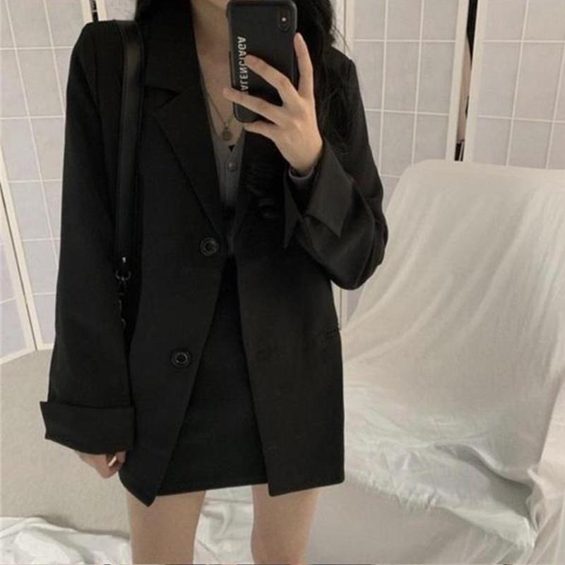 【D.studio】韓版氣質寬鬆小西服外套 女裝 防曬外套 休閒上衣 春秋衣服【J222】-細節圖2