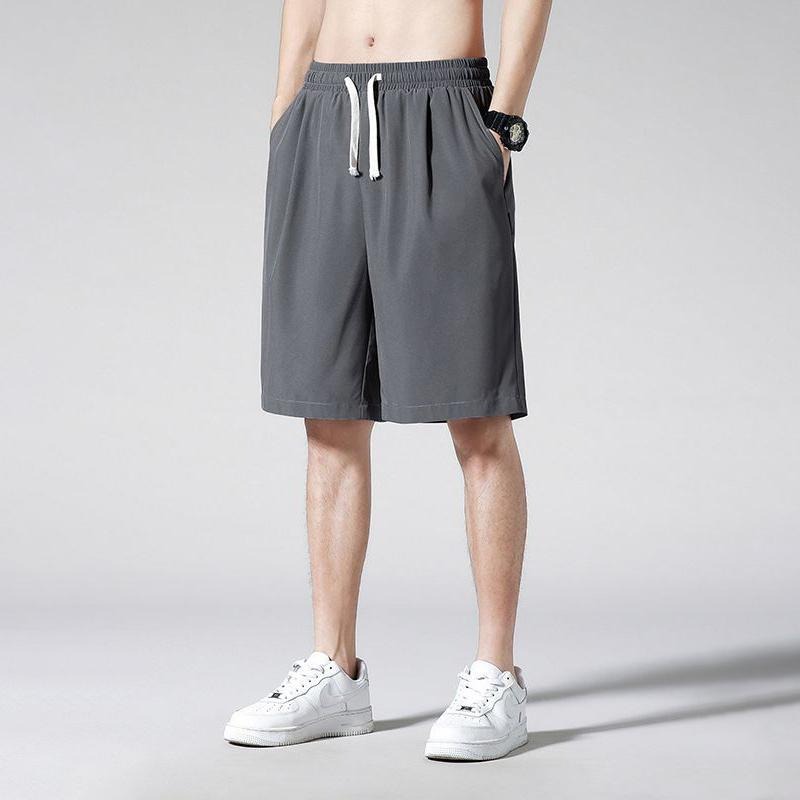 【D.studio】韓版冰絲寬鬆休閒短褲 短褲 褲子 男裝【P260】-細節圖9