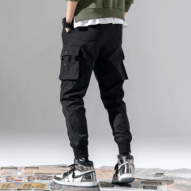 【D.studio】韓版寬鬆薄款休閒多口袋束腳工作褲 寬褲 褲子 男裝【P241】-細節圖4