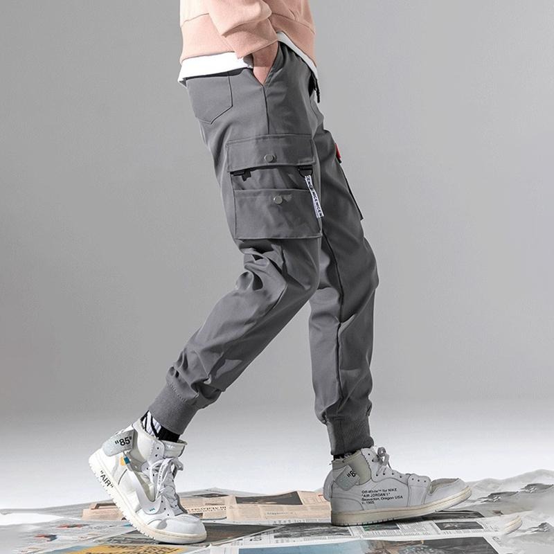 【D.studio】韓版寬鬆薄款休閒多口袋束腳工作褲 寬褲 褲子 男裝【P241】-細節圖5