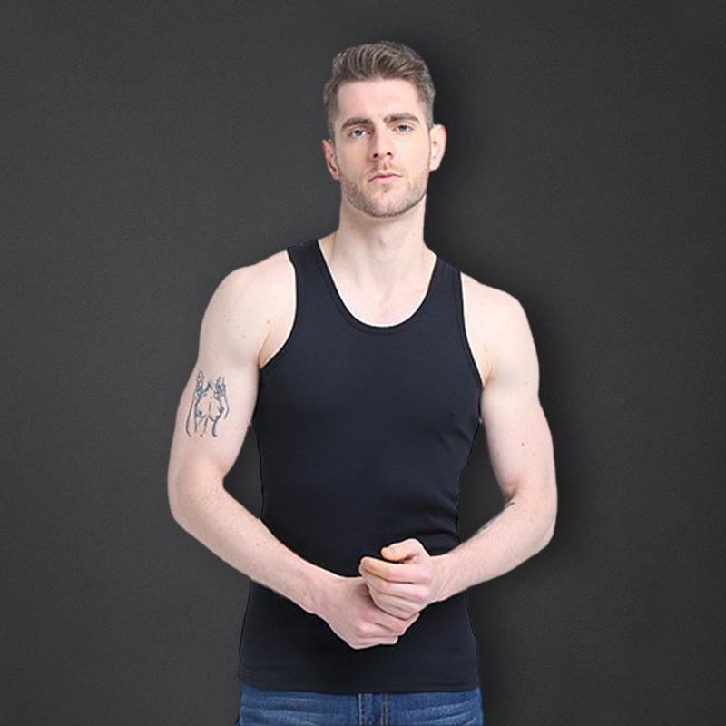 【D.studio】韓版緊身彈性基本運動背心 小可愛 背心 衣服 男裝 上衣【V308】-細節圖4