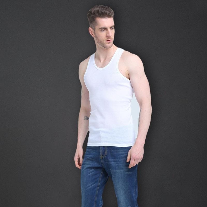 【D.studio】韓版緊身彈性基本運動背心 小可愛 背心 衣服 男裝 上衣【V308】-細節圖7