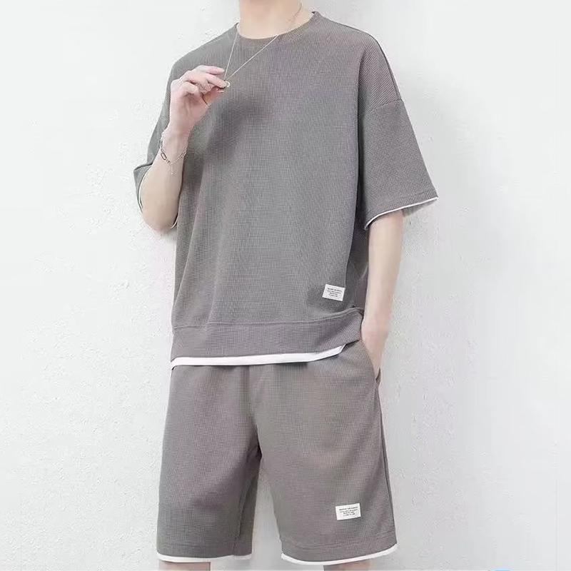 【D.studio】韓版寬鬆休閒運動套裝 短袖上衣+五分短褲 男裝【S262】-細節圖8