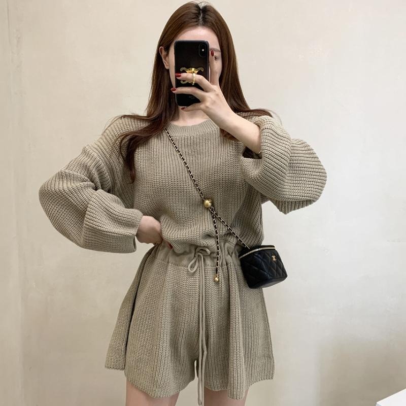 【D.studio】韓版小眾復古圓領收腰顯瘦針織連身褲 女裝 連身裙 吊帶裙 吊帶褲【S291】-細節圖9