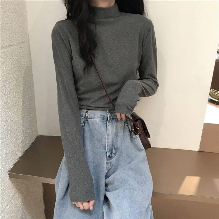 【D.studio】韓版薄內刷毛保暖內搭 女裝 長袖上衣 秋冬女裝 內搭【W321】-細節圖2