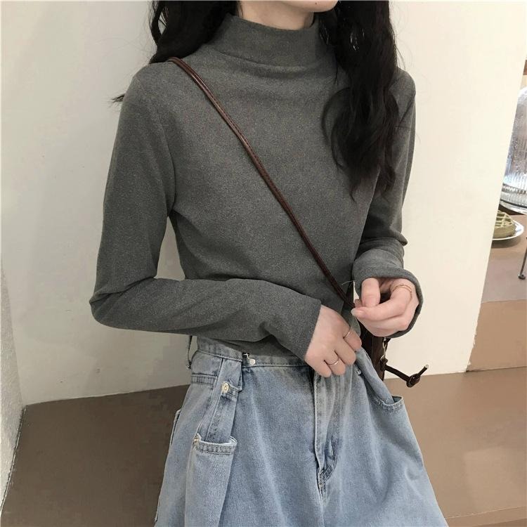 【D.studio】韓版薄內刷毛保暖內搭 女裝 長袖上衣 秋冬女裝 內搭【W321】-細節圖7