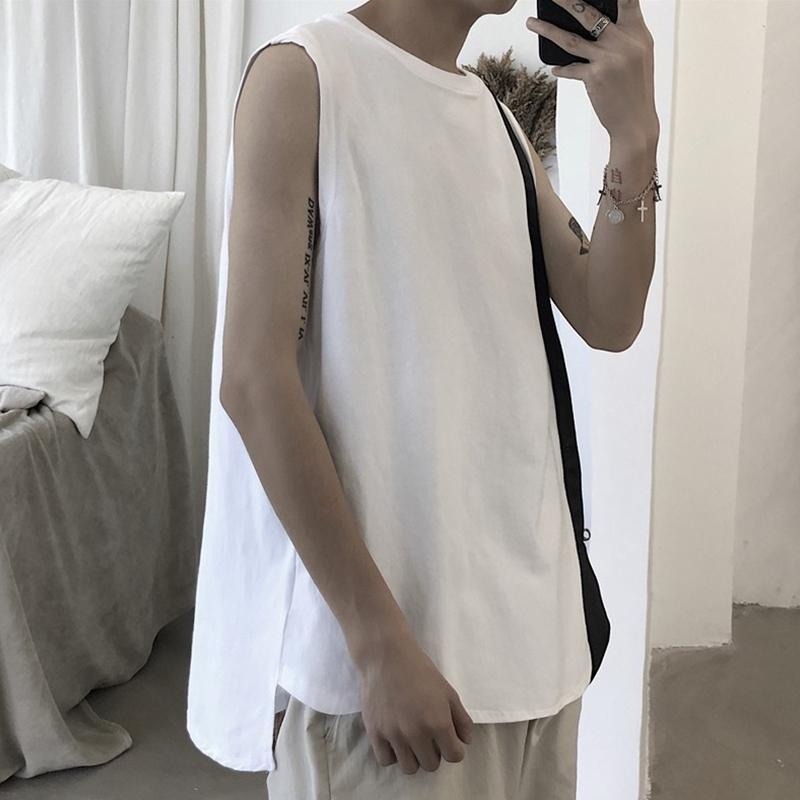 【D.studio】韓版寬鬆休閒運動無袖背心背心 衣服 女裝 上衣 男裝 衣服【V268】-細節圖4