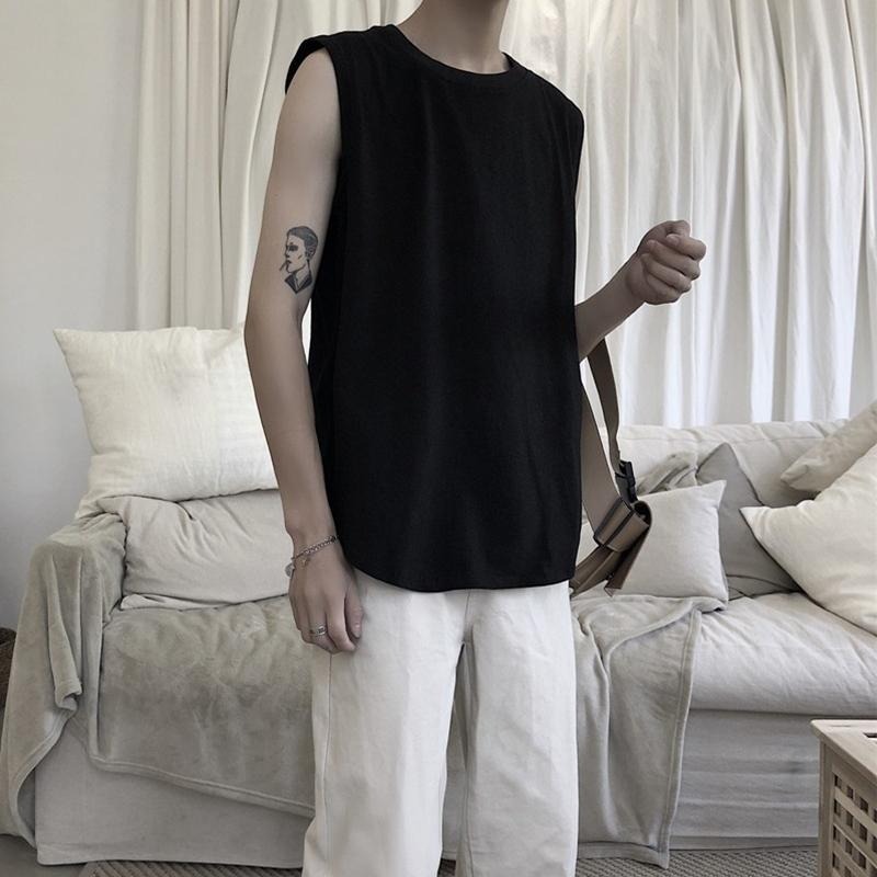 【D.studio】韓版寬鬆休閒運動無袖背心背心 衣服 女裝 上衣 男裝 衣服【V268】-細節圖8