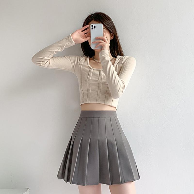 【D.studio】韓版百褶裙短裙 裙子 褲裙 長裙 女裝【P55】-細節圖4