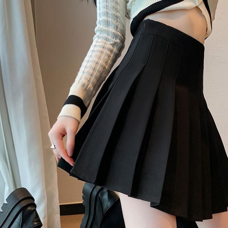 【D.studio】韓版高腰顯瘦百褶裙 內有安全褲 短褲 褲子 女裝【P55】-細節圖6