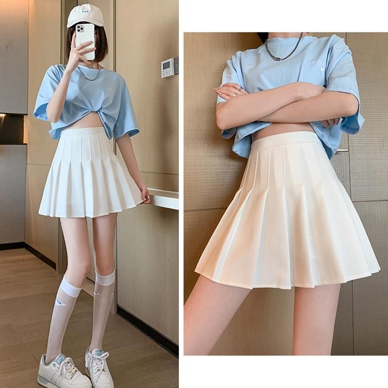 【D.studio】韓版高腰顯瘦百褶裙 內有安全褲 短褲 褲子 女裝【P55】-細節圖9