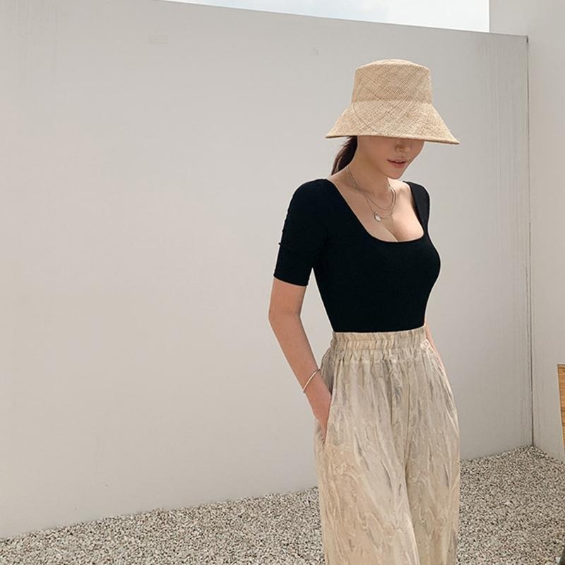 【D.studio】韓版方領顯瘦露背連身泳衣 帶胸墊 女裝【S133】-細節圖9