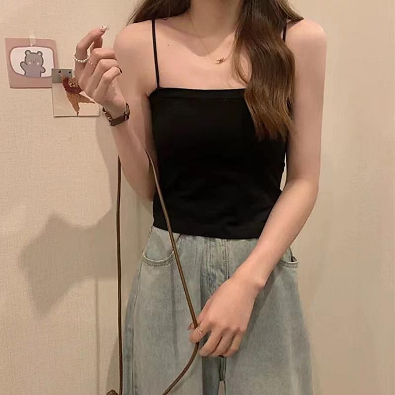 【D.studio】韓版平口內搭小背心 帶胸墊 小可愛 背心 衣服 女裝 上衣【V154】-細節圖9
