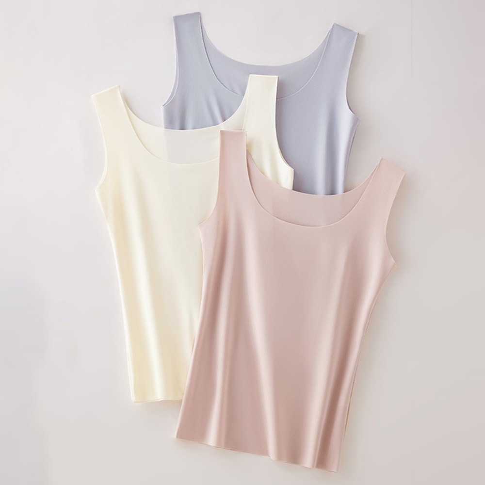 【D.studio】韓版薄款內搭無痕冰絲背心 睡眠背心 睡衣 小可愛 女裝 衣服 運動背心 運動上衣【V312】-細節圖6