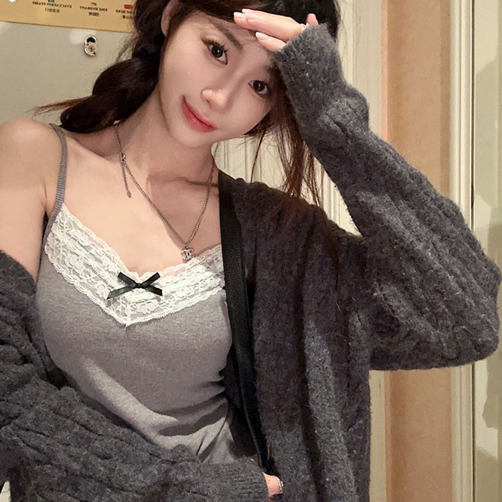 【D.studio】韓版顯瘦小心機蕾絲背心 帶胸墊免穿內衣 小可愛 女裝 衣服 短版上衣 短板 運動背心 【V342】-細節圖2