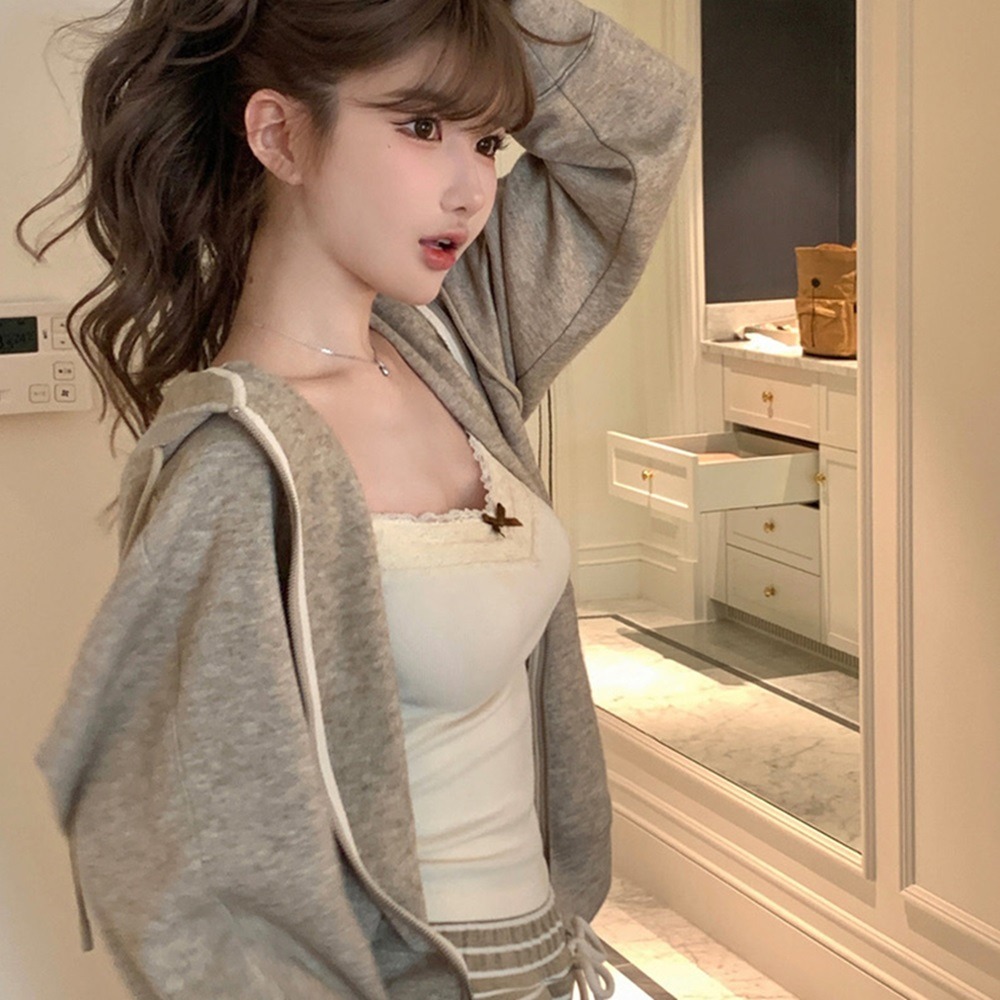 【D.studio】韓版顯瘦小心機蕾絲背心 帶胸墊免穿內衣 小可愛 女裝 衣服 短版上衣 短板 運動背心 【V342】-細節圖4