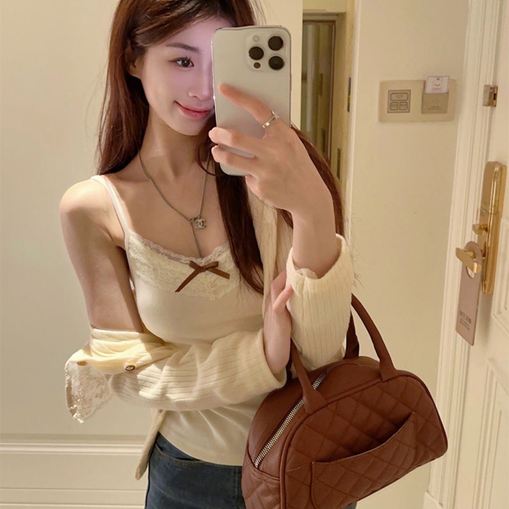 【D.studio】韓版顯瘦小心機蕾絲背心 帶胸墊免穿內衣 小可愛 女裝 衣服 短版上衣 短板 運動背心 【V342】-細節圖7