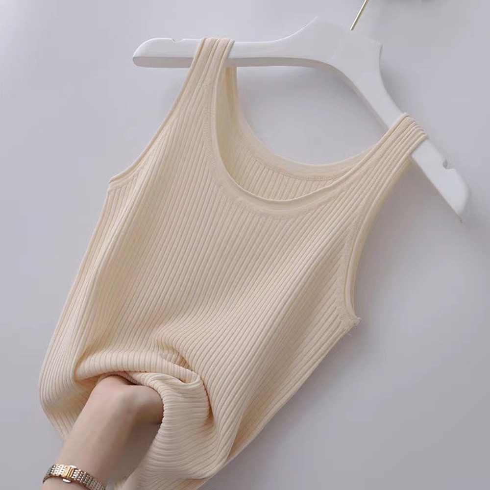 【D.studio】韓版薄款冰絲短版針織背心 上衣 小可愛 女裝 衣服 短版上衣 短板上衣 針織上衣【V322】-規格圖9