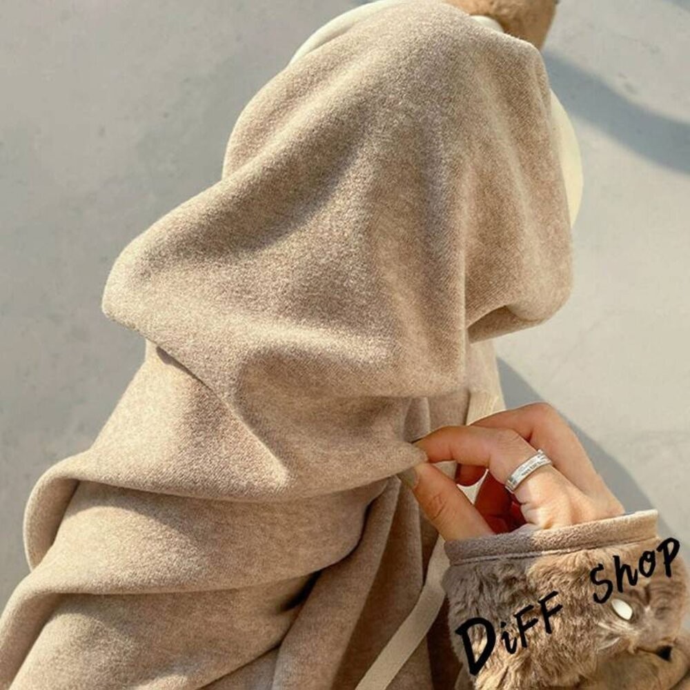 【台灣發貨】韓版高腰軟糯保暖寬褲 寬褲 褲子 女裝【P298】-規格圖9