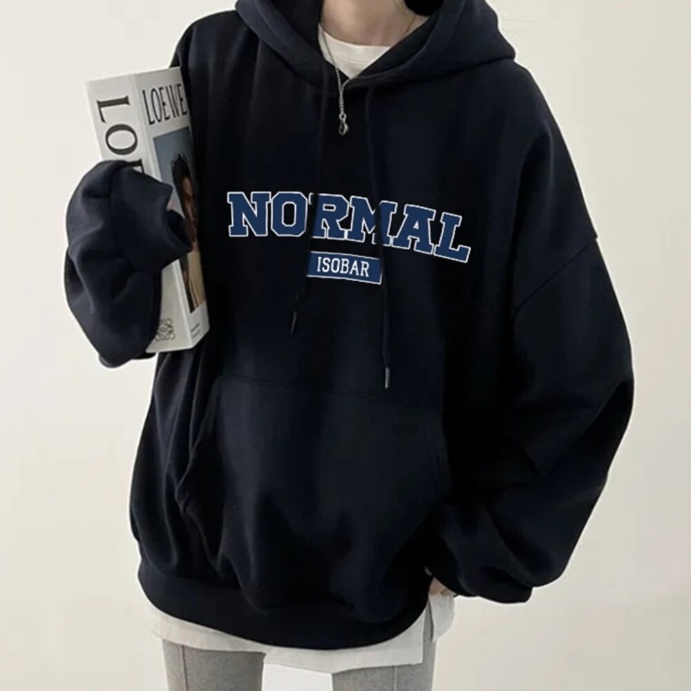 【台灣發貨】韓版內刷毛休閒字母連帽上衣 長袖上衣 長袖t恤 衣服 女裝 上衣【W687】-細節圖2