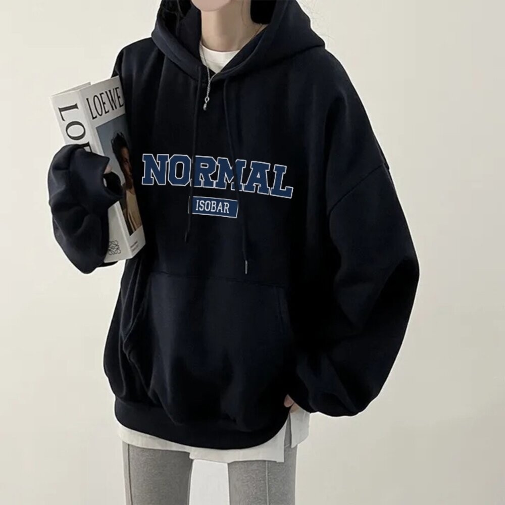 【台灣發貨】韓版內刷毛休閒字母連帽上衣 長袖上衣 長袖t恤 衣服 女裝 上衣【W687】-細節圖5