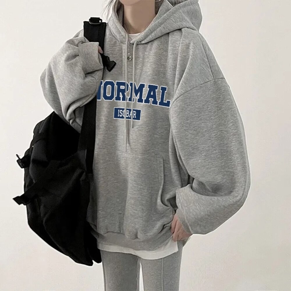 【台灣發貨】韓版內刷毛休閒字母連帽上衣 長袖上衣 長袖t恤 衣服 女裝 上衣【W687】-細節圖6