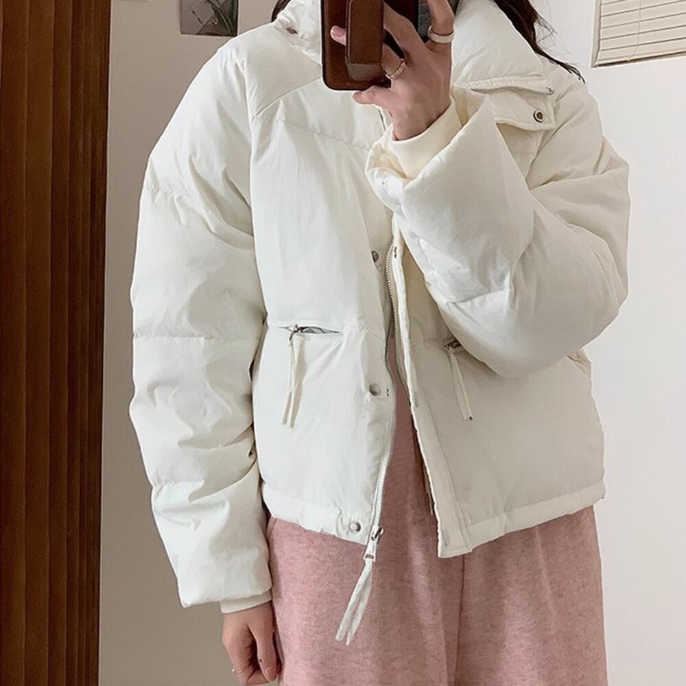 【台灣發貨】韓版立領寬鬆麵包外套 外套 防曬外套 女裝 上衣 衣服【J308】-細節圖4