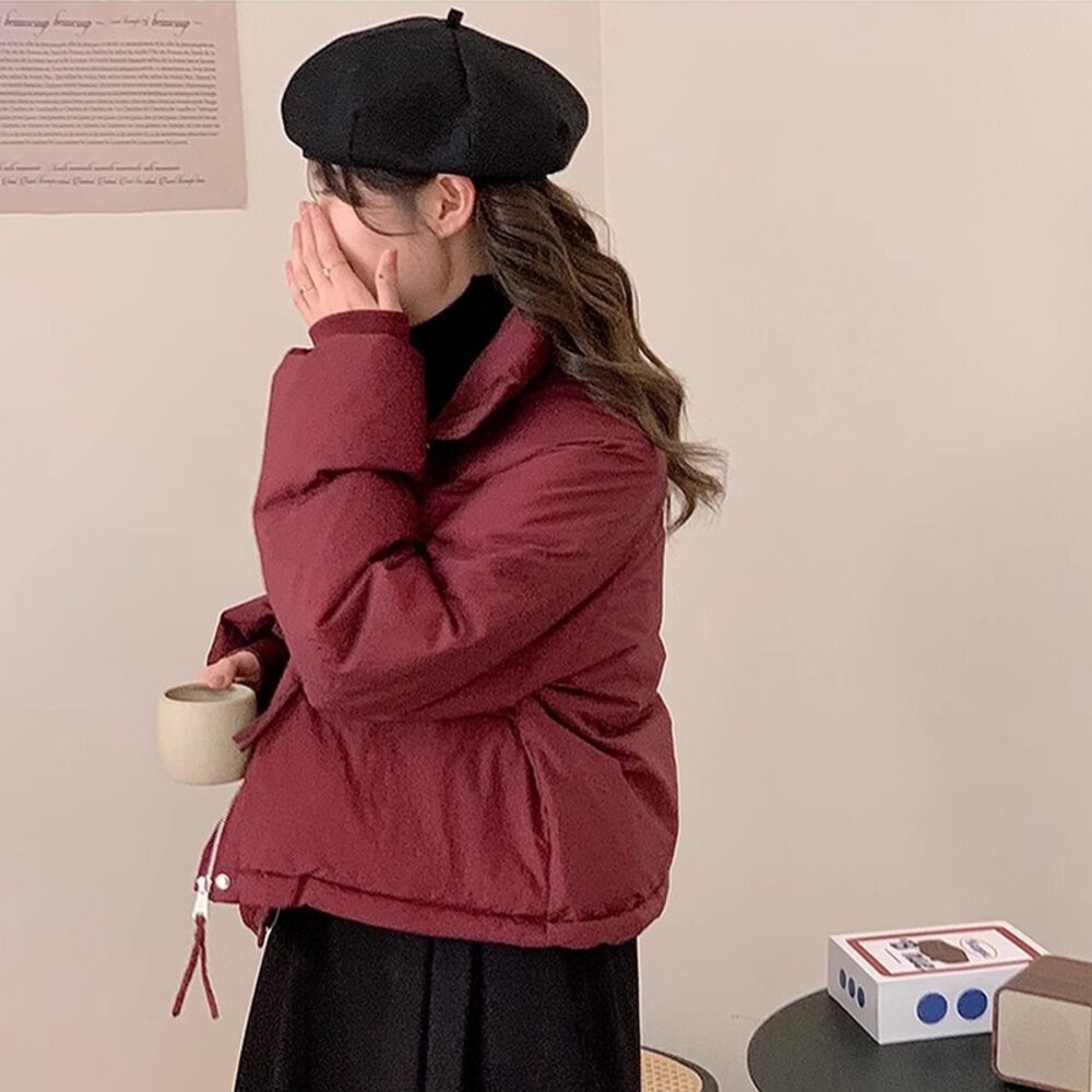 【台灣發貨】韓版立領寬鬆麵包外套 外套 防曬外套 女裝 上衣 衣服【J308】-細節圖8