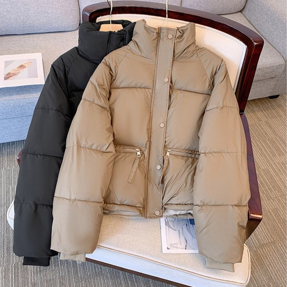 【台灣發貨】韓版立領寬鬆麵包外套 外套 防曬外套 女裝 上衣 衣服【J308】-細節圖9