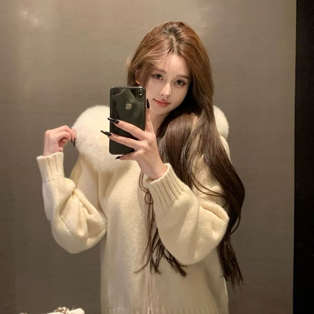 【台灣發貨】韓版加厚大毛領連帽外套 外套 防曬外套 女裝 上衣 衣服【J418】-細節圖9