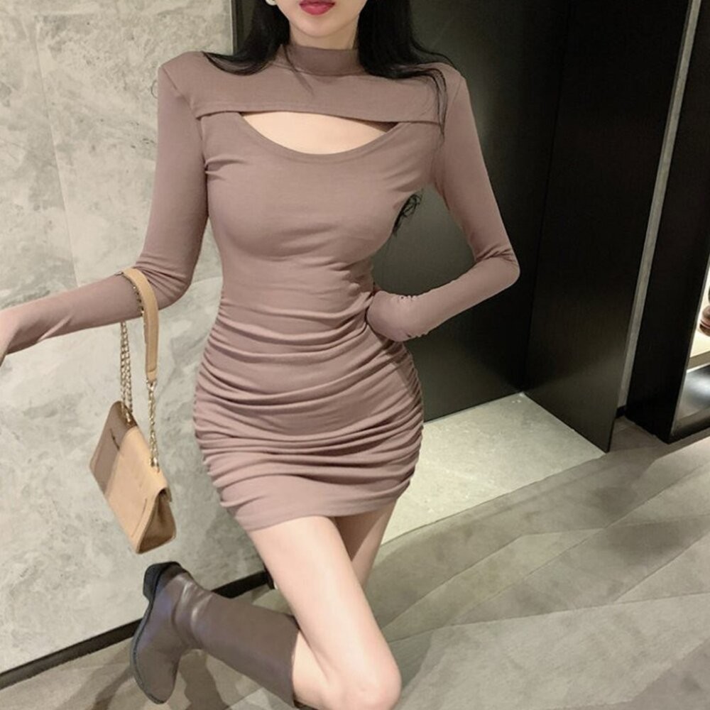 【台灣發貨】韓版設計感褶皺連身裙 連身裙 吊帶裙 吊帶褲 女裝【S376】-細節圖3