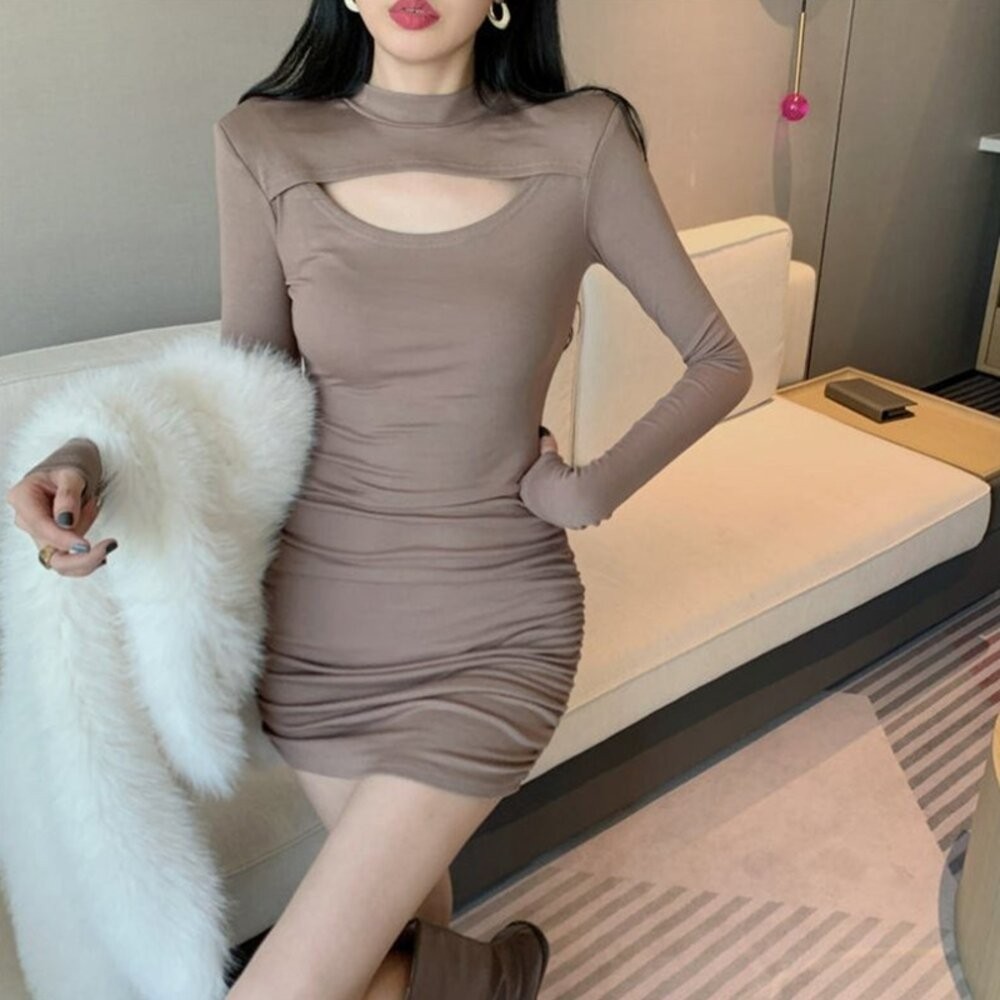 【台灣發貨】韓版設計感褶皺連身裙 連身裙 吊帶裙 吊帶褲 女裝【S376】-細節圖5