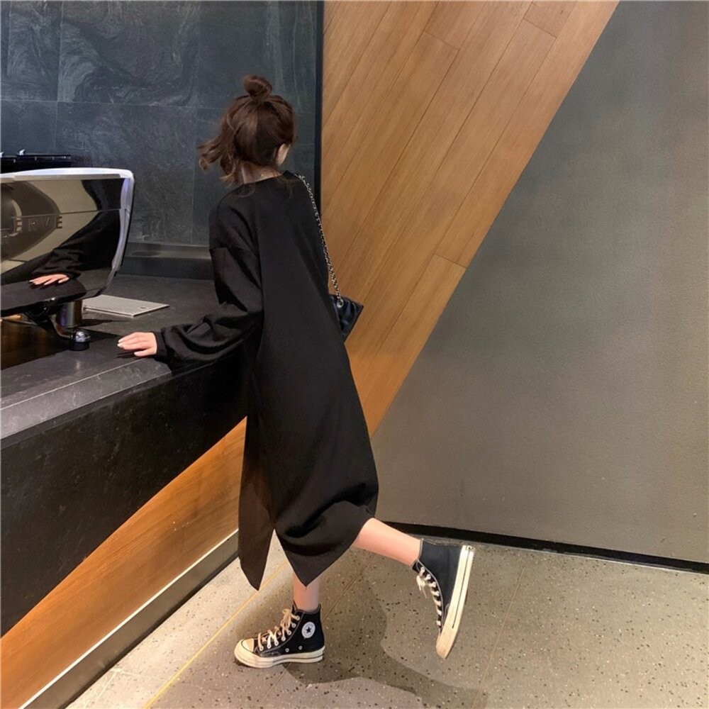 【台灣發貨】韓版寬鬆長版針織上衣 連身裙 吊帶裙 吊帶褲 女裝【S350】-細節圖8