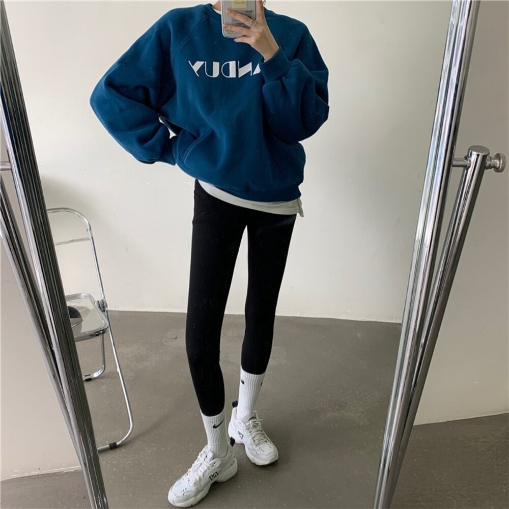 【台灣發貨】韓版彈性緊身顯瘦鯊魚褲 寬褲 褲子 女裝【P140】-細節圖3