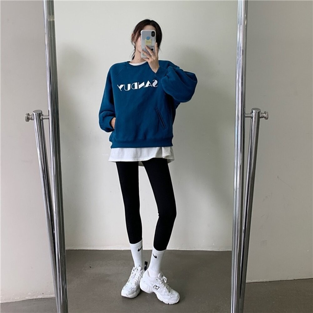 【台灣發貨】韓版彈性緊身顯瘦鯊魚褲 寬褲 褲子 女裝【P140】-細節圖8