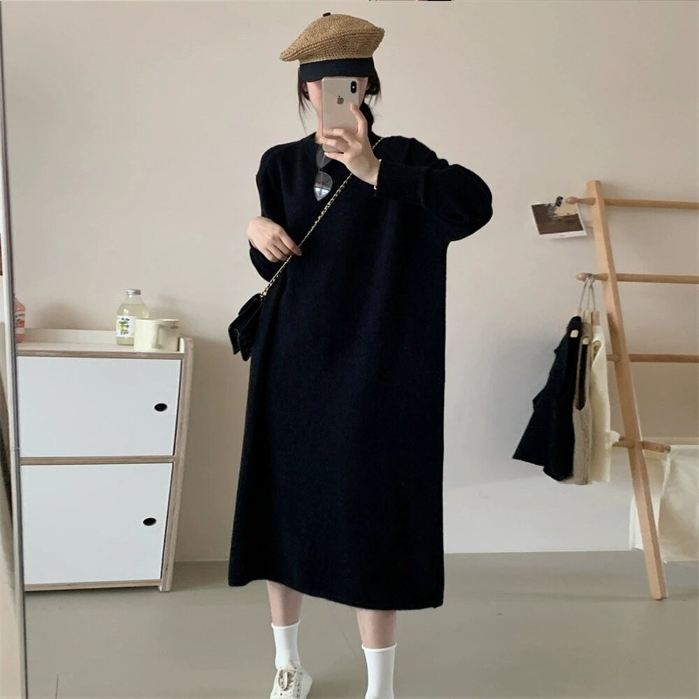 【台灣發貨】韓版寬鬆慵懶針織洋裝 連身裙 吊帶裙 吊帶褲 女裝【S350】-細節圖7