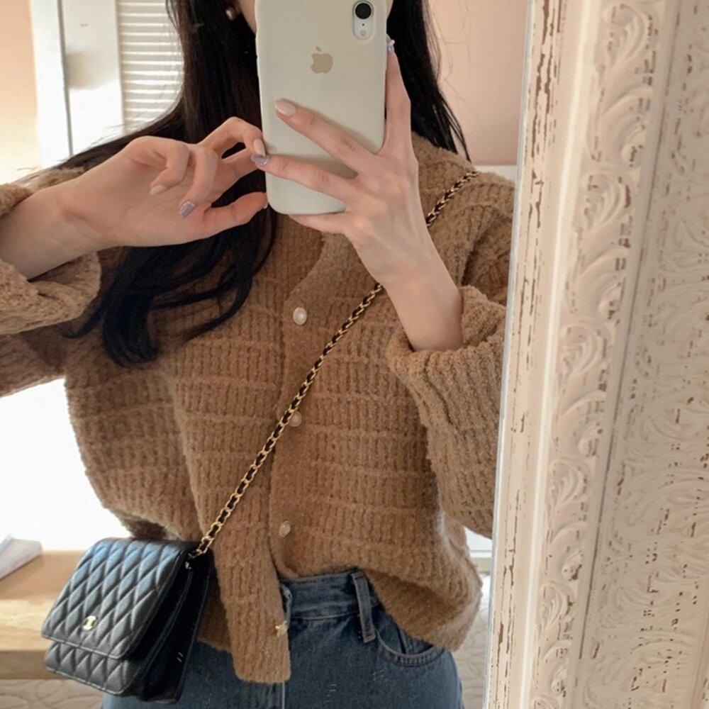 【台灣發貨】新款外套韓系感小香風法式復古針織 外套 防曬外套 女裝 上衣 衣服【J380】-細節圖2