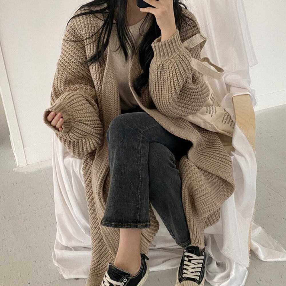 【台灣發貨】韓版寬鬆長版外套 外套 防曬外套 女裝 上衣 衣服【J291】-細節圖2