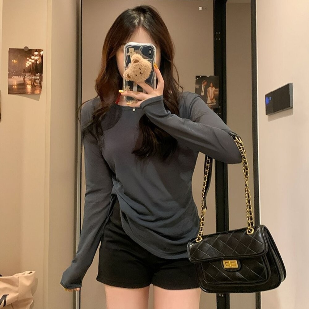 【台灣發貨】韓版慵懶風寬鬆防曬上衣 外套 防曬外套 女裝 上衣 衣服【J393】-細節圖7