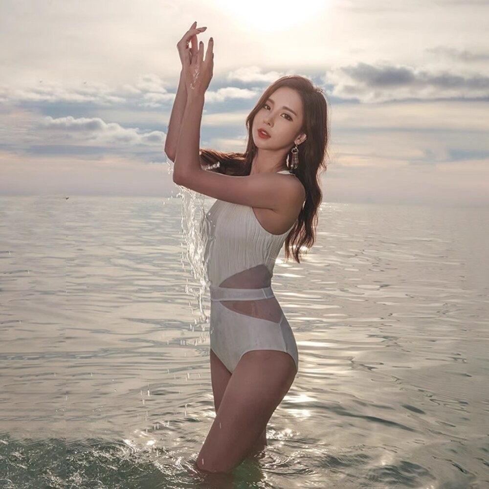 【台灣發貨】韓版顯瘦性感比基尼 連身裙 吊帶裙 吊帶褲 女裝S362【S133】-細節圖9