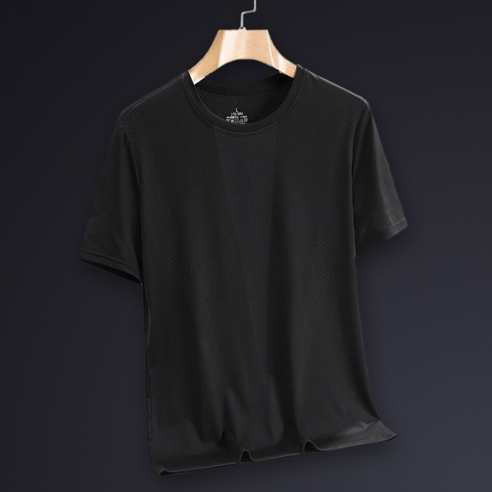 【台灣發貨】韓版冰絲涼感寬鬆短袖上衣 衣服 男裝 t恤 短袖t恤 上衣【T672】-細節圖6